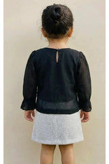 Black And White Party Dress For Girls