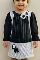 Black And White Party Dress For Girls