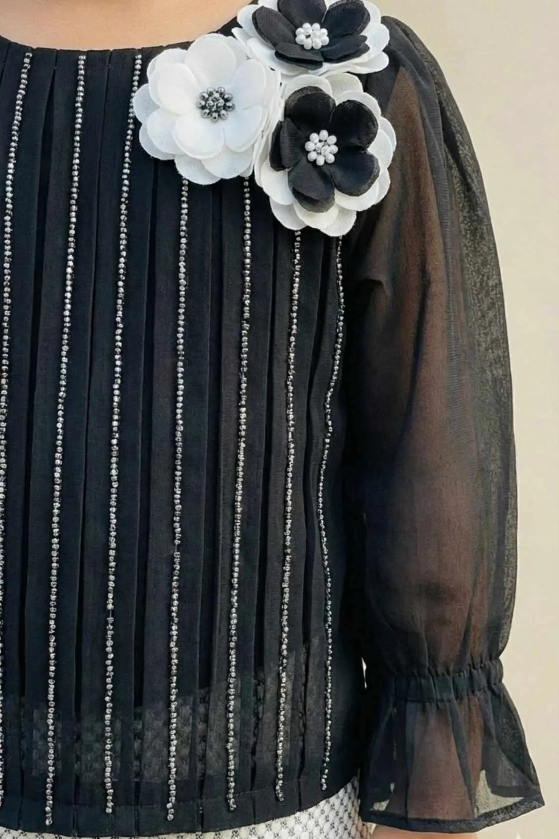 Black And White Party Dress For Girls
