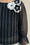 Black And White Party Dress For Girls