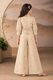 Designer Wear Ivory Zari Embroidered Palazzo Set