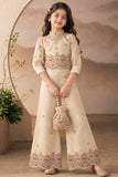 Designer Wear Ivory Zari Embroidered Palazzo Set