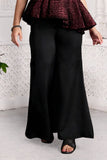 Metallic Maroon Pleated Top with Pants For Girls