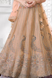 Peach Peacock And Floral Embroidered Lehenga Choli with Dupatta For Girls