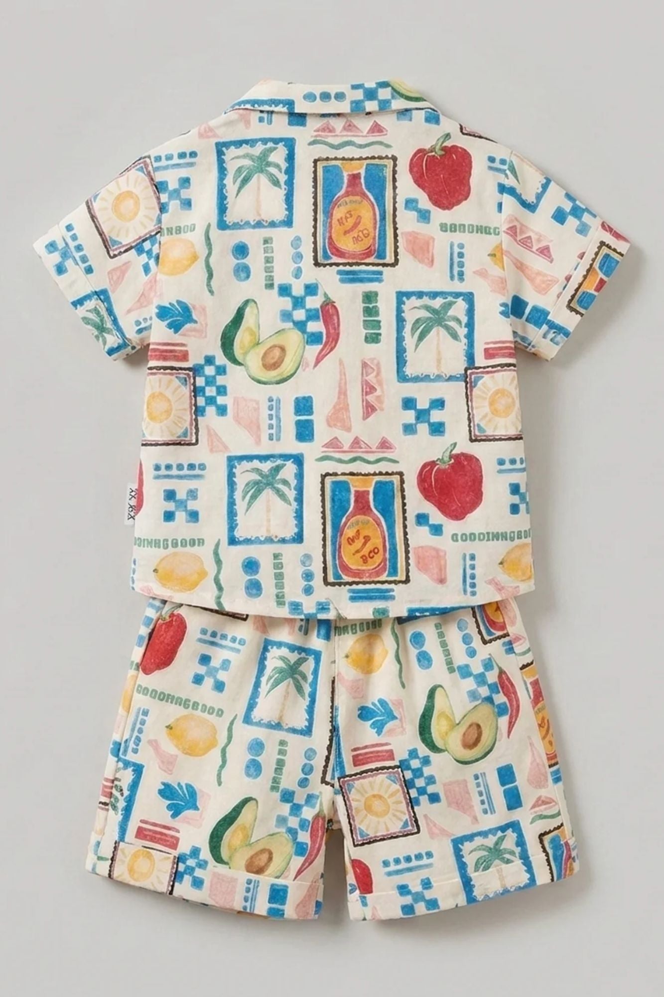 Boys Multicolor Printed Shorts Set with Shirt And Graphic T-Shirt