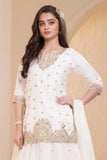 Girls Ivory Gold Embellished Lehenga Choli Set With Dupatta