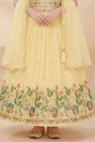 Cream Multicolor Embroidered Lehenga Choli For Girls