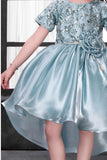 Ice Blue Sequin Party Frock For Girls