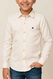 Cream Cotton Shirt for Boys