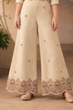 Designer Wear Ivory Zari Embroidered Palazzo Set