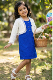 Royal Blue Party Dress With Jacket for Girls