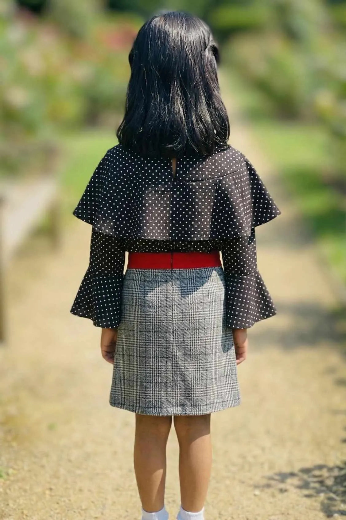 Black Polka Dot Dress For Girls