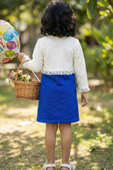 Royal Blue Party Dress With Jacket for Girls