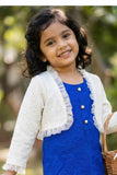 Royal Blue Party Dress With Jacket for Girls