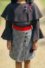 Black Polka Dot Dress For Girls