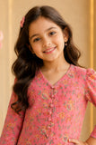 Girls Baby Pink Jacket Style Palazzo Set with Dupatta