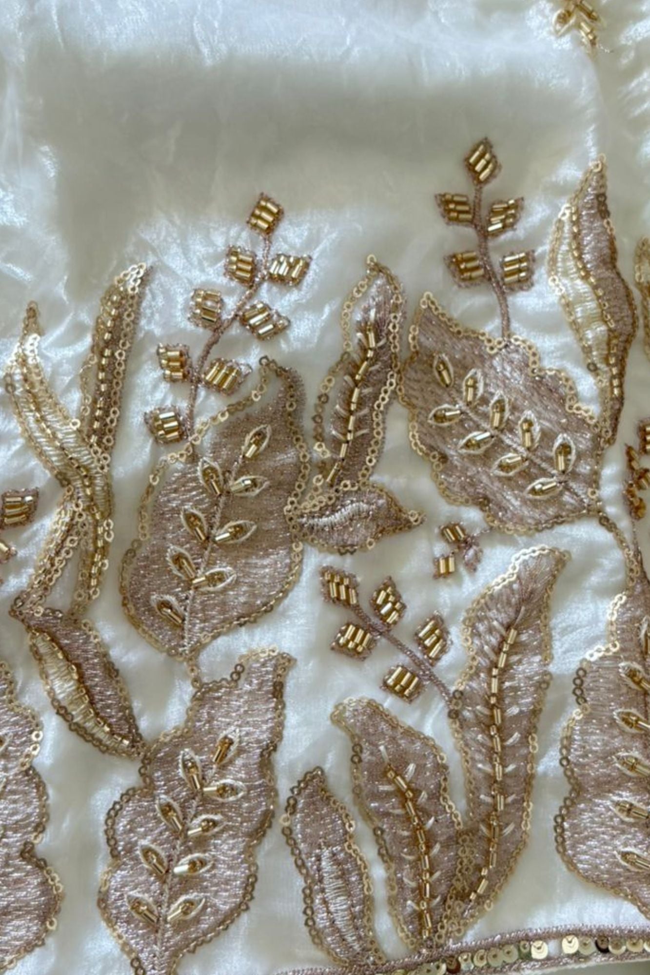 Cream Heavy Embroidered Palazzo Set For Girls