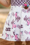 Lavender Checkered Casual Frock For Girls
