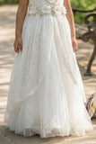 Ivory Lace Party Gown For Girls