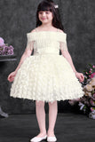 White Embellished Party Wear Frock For Girls
