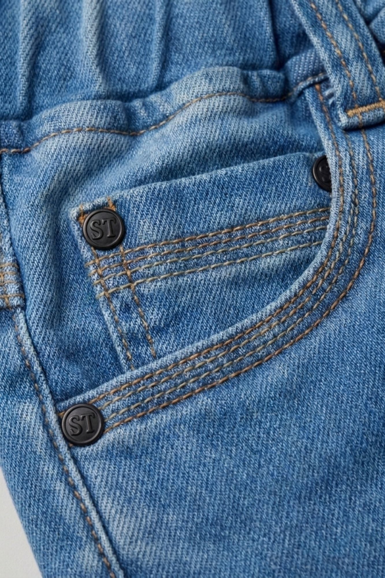 Light Blue Stone Washed Denim Jeans