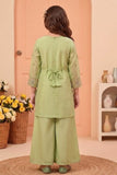 Pista Floral Zari Work Designer Wear Palazzo Set