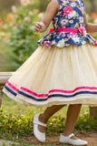 Multicolor Floral Printed Frock For Girls