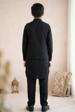 Boys Black Kurta Pajama Set with Nehru Jacket