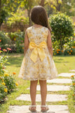 Yellow Floral Frock For Girls