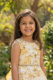Yellow Floral Frock For Girls