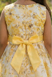 Yellow Floral Frock For Girls