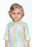 Blue And Yellow Thread Embroidery Kurta Set – Festive Ethnic Wear For Boys