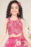 Pink Floral Printed Lehenga Choli