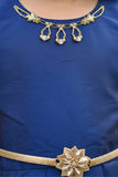Navy Blue High-Low Frock For Girls