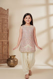 Multicolor Sequins Embroidered Kurti with Patiala Pants For Girls
