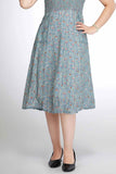 Blue Floral Printed Casual Wear Frock For Girls