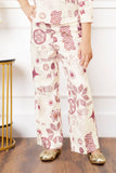 Ethnic Print Co-ord Set with Tassel Detail – Off-White And  Maroon For Girls