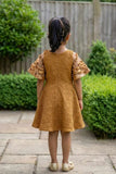 Copper Brown Frock For Girls