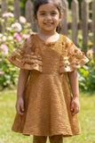Copper Brown Frock For Girls
