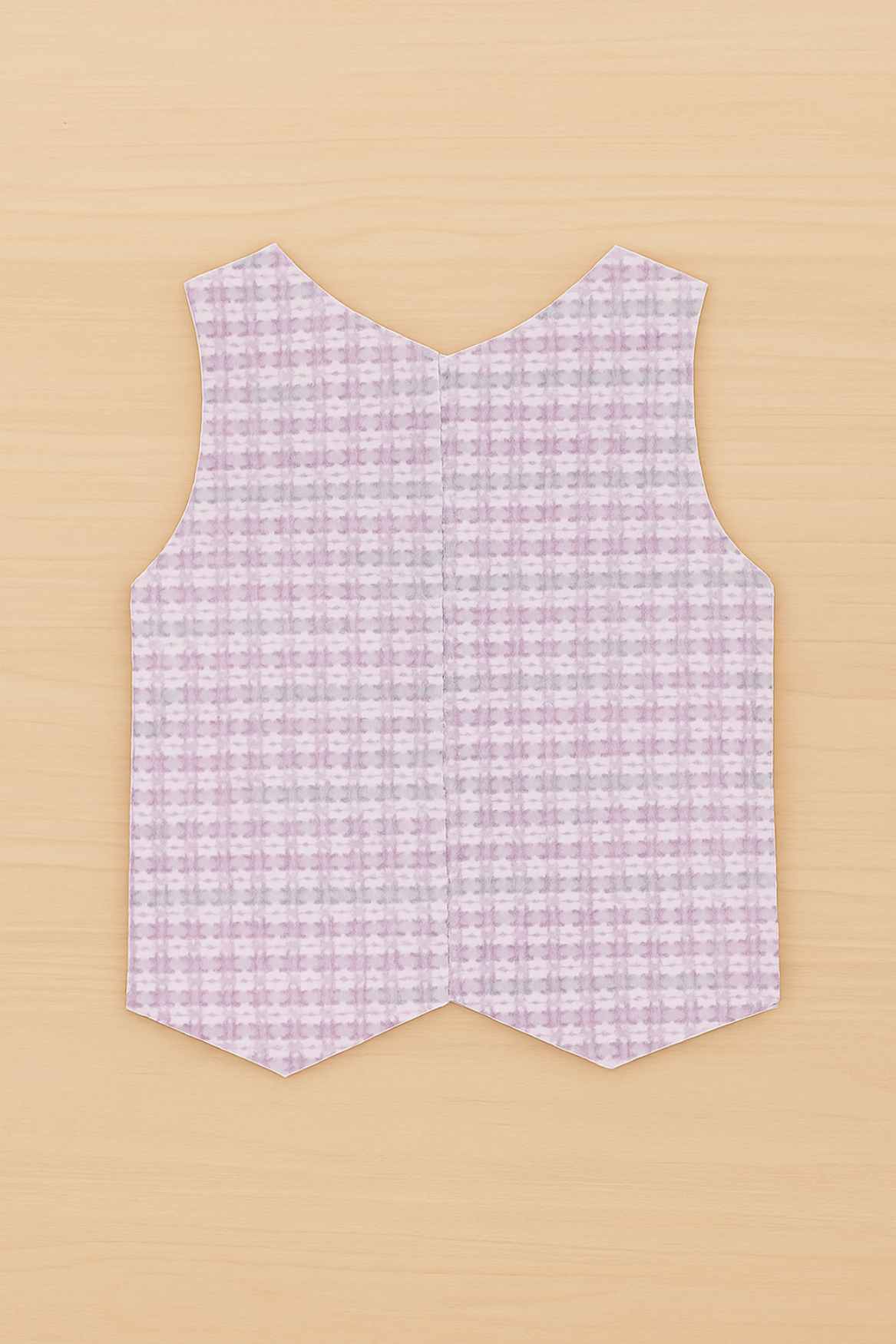 Stylish Lavender Blazer And Pant With Houndstooth Printed Top Set For Girls