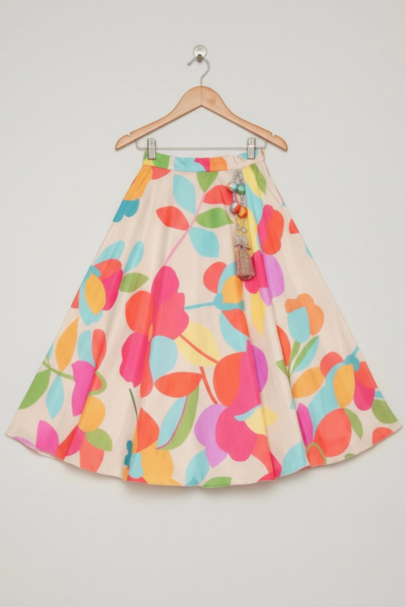 Multicolor Mirror-Embroidered Lehenga Choli Set for Girls