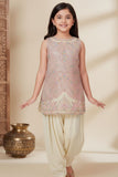Multicolor Sequins Embroidered Kurti with Patiala Pants For Girls