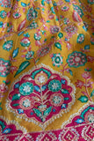 Mustard Yellow Printed Ethnic Lehenga Choli For Girls