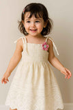 Cream Embroidered Dress for Girls