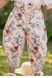 Peach Floral Printed Jumpsuit For Girls
