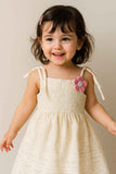 Cream Embroidered Dress for Girls