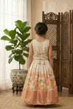 Ivory Printed Lehenga Choli Set with Embroidered Blouse For Girls