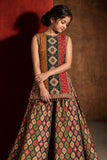 Multicolour Traditional Mirror Embellished Lehenga Choli Set for Girls