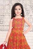 Elegant Red Mirror Work Palazzo Set for Girls