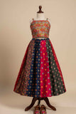 Multicolor Bandhani Printed And Floral Embroidered Lehenga Choli for Girls